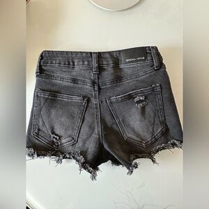 Kendall & Kylie Charcoal Distressed Jean Shorts